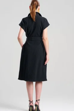 Textured Cotton Jacquard Shirtdress