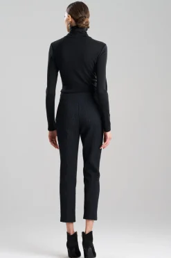 Textured Cotton Jacquard Ankle Pants