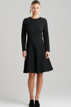 Textured Cotton Jacquard Midi Dress