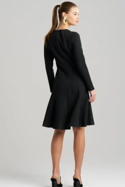 Textured Cotton Jacquard Midi Dress