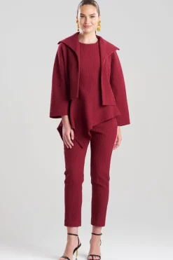 Textured Cotton Jacquard Stand Collar Jacket