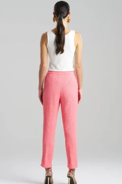 Textured Cotton Jacquard Ankle Pants