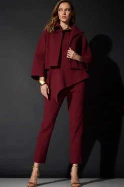 Textured Cotton Jacquard Ankle Pants
