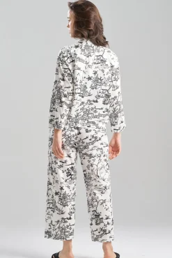 Toile Cotton Sateen Notch PJ Set