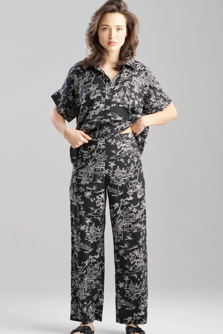 Toile Printed Satin Pants
