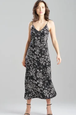 Toile Printed Satin Slip Dress