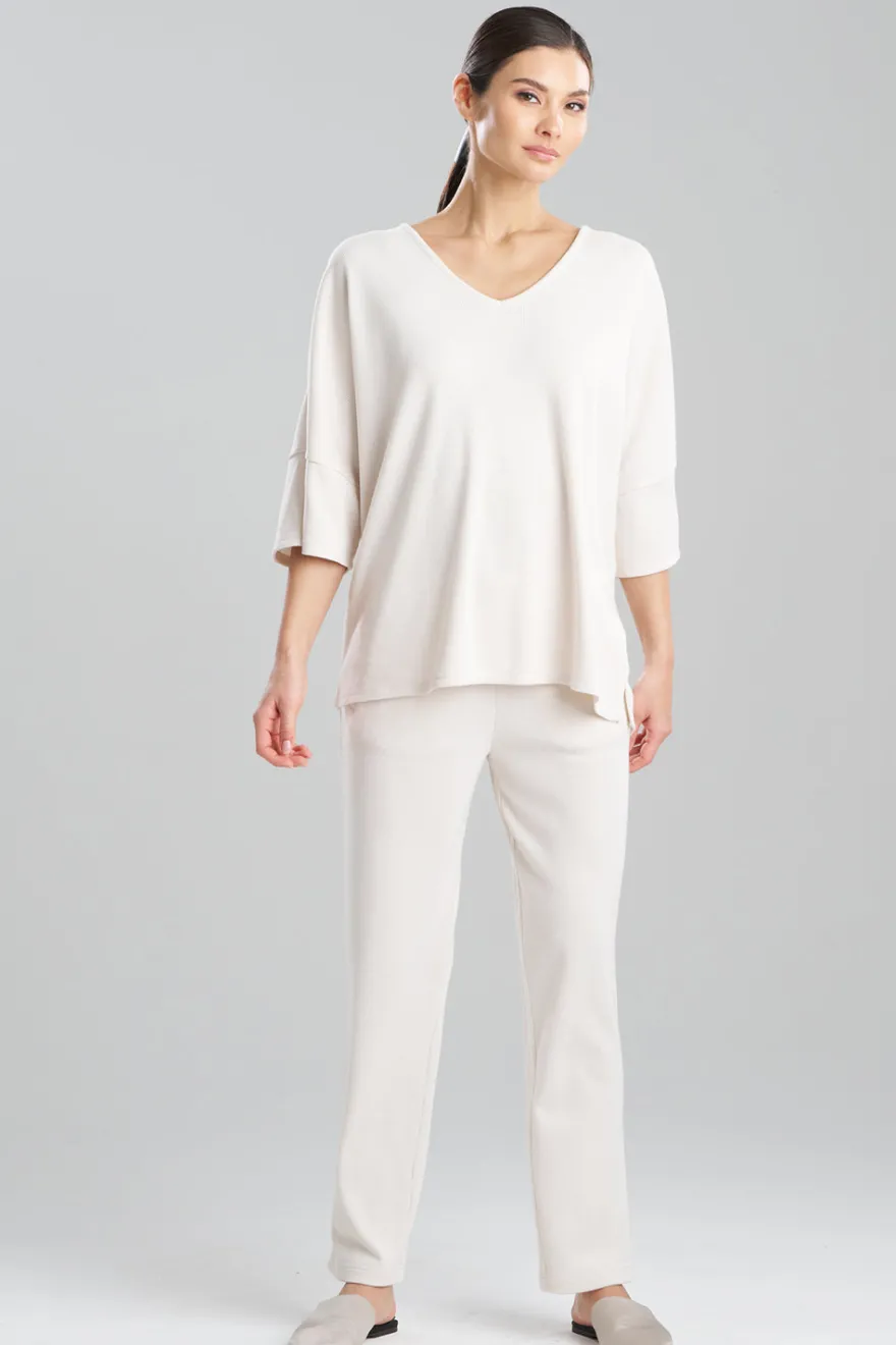 Tranquility Waffle V-Neck Top