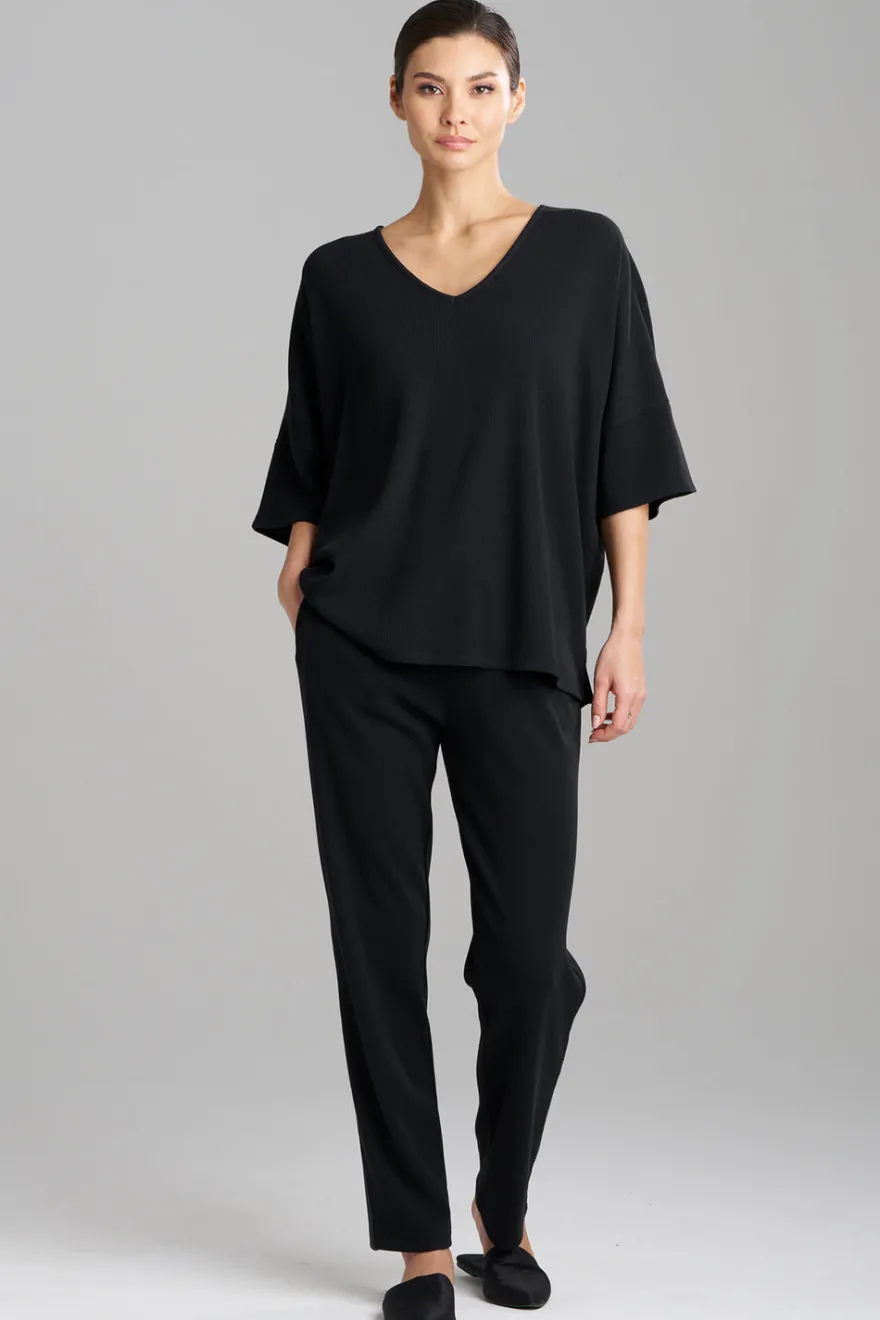 Tranquility Waffle V-Neck Top