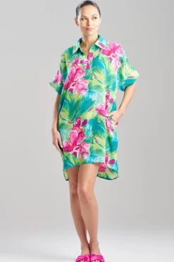 Tropic Crinkle Dolman Shirtdress