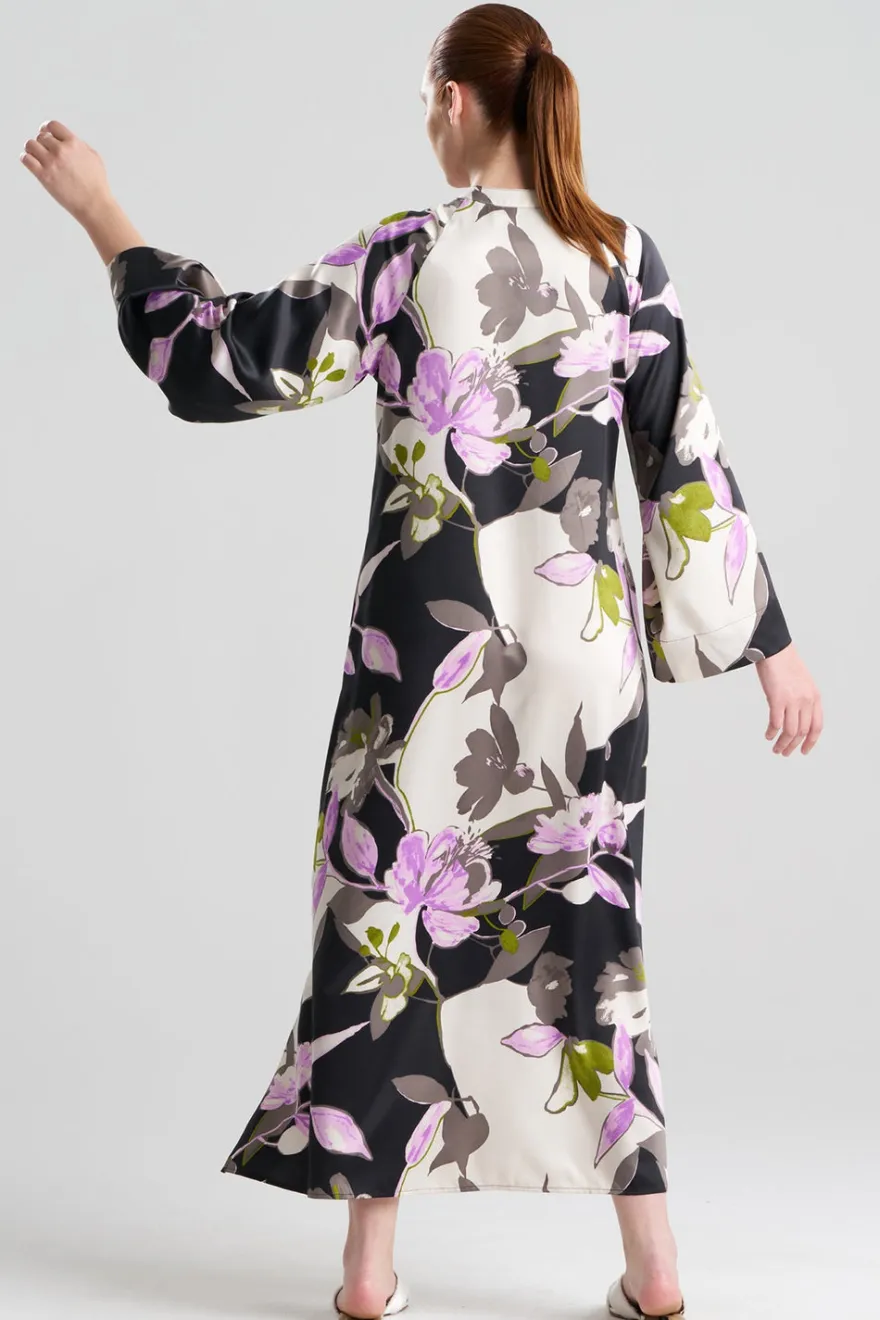 Tsubaki Satin Mandarin Zip Caftan