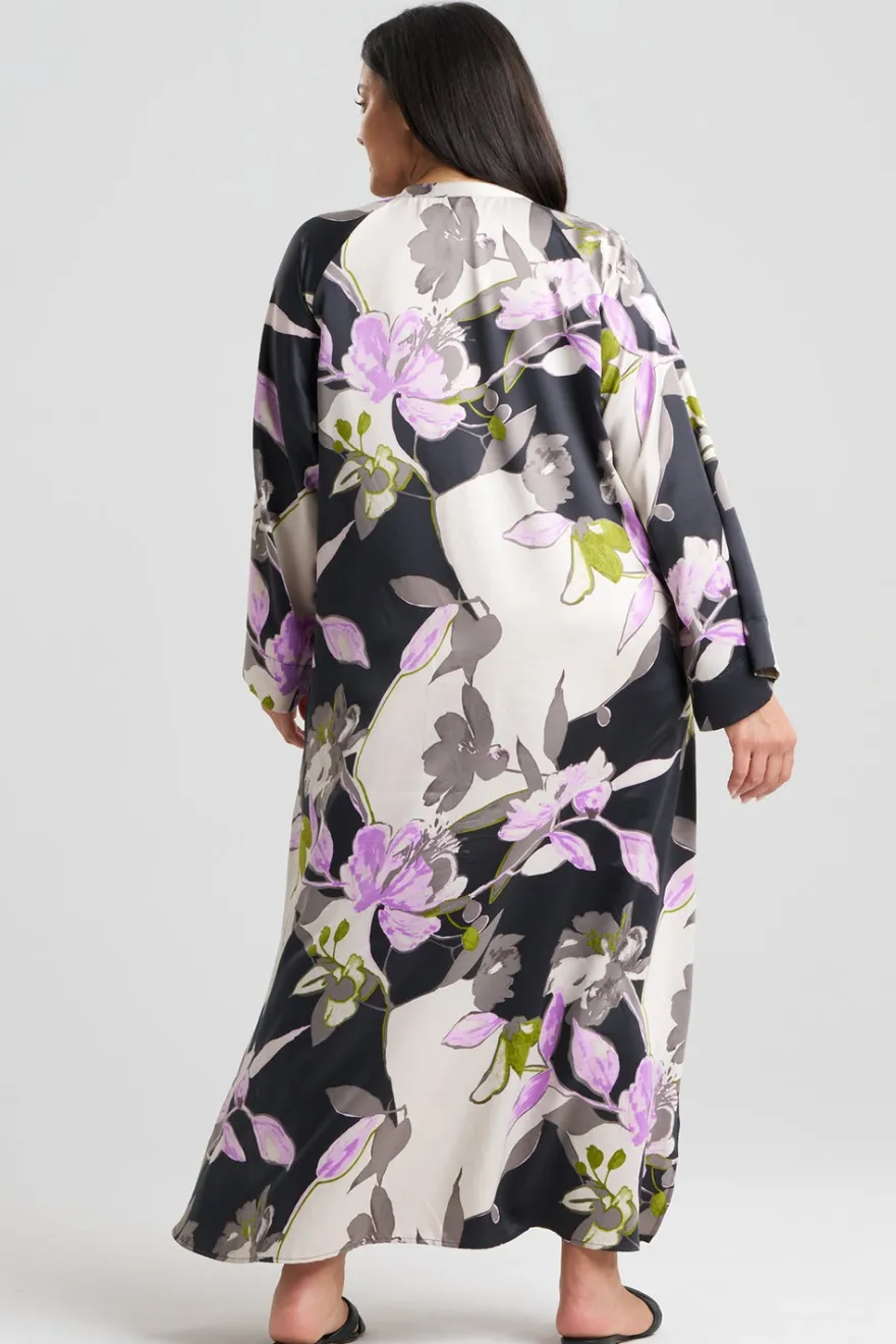 Tsubaki Satin Mandarin Zip Caftan