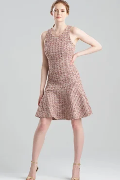 Tweed Sleeveless Flounce Dress