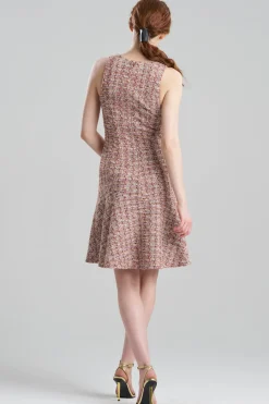 Tweed Sleeveless Flounce Dress