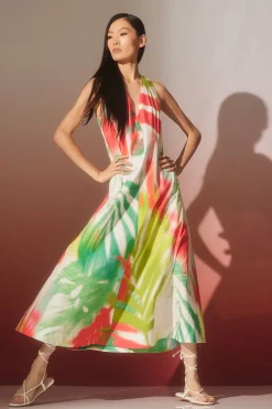 Usami Cotton V-Neck Maxi Dress