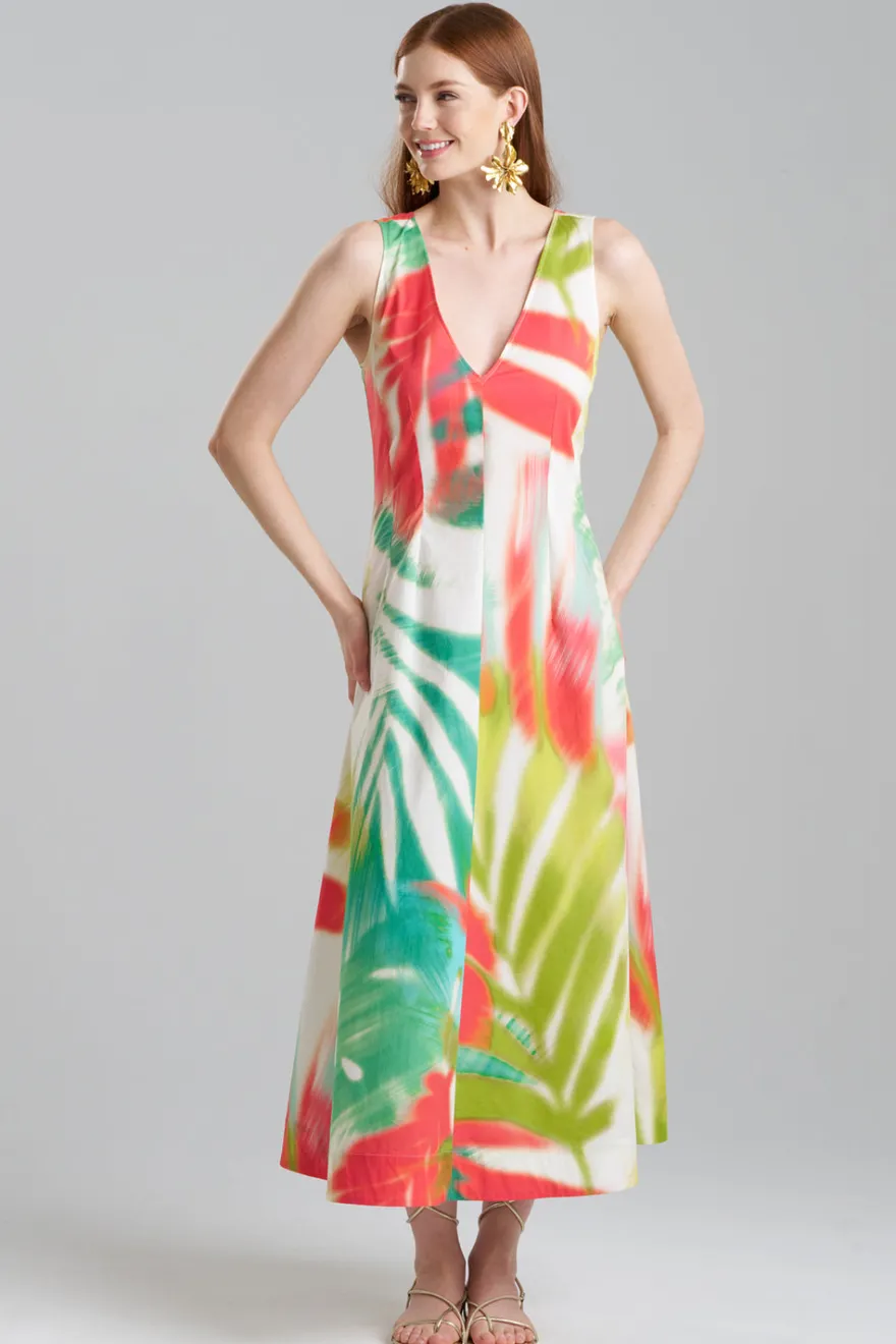 Usami Cotton V-Neck Maxi Dress