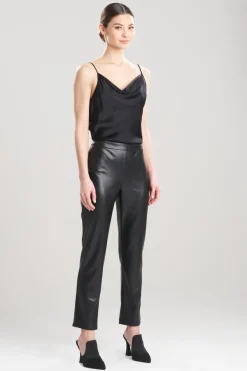 Vegan Luxe Lambskin Ankle Pants