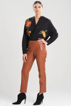 Vegan Luxe Lambskin Ankle Pants