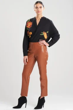 Vegan Luxe Lambskin Ankle Pants