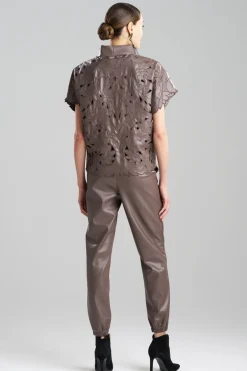 Vegan Luxe Lambskin Embroidered Vest