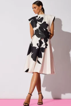 Vegan Luxe Lambskin Embroidered 3D Obi Belt