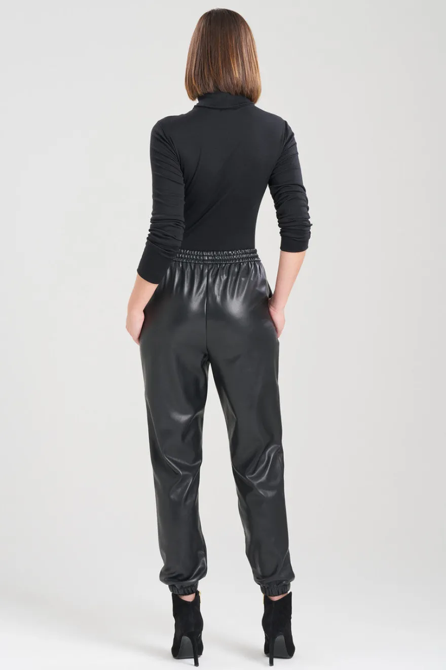 Vegan Luxe Lambskin Jogger Pants
