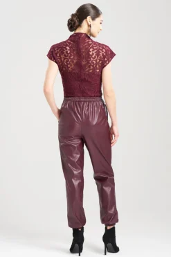 Vegan Luxe Lambskin Jogger Pants