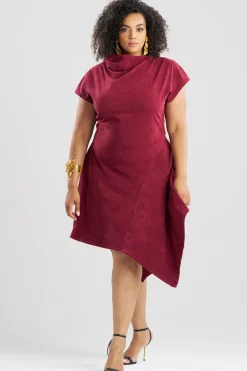 Vegan Luxe Suede Asymmetric Dress
