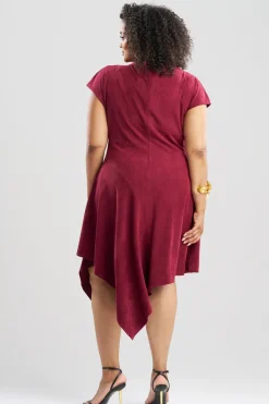 Vegan Luxe Suede Asymmetric Dress