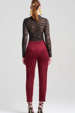 Vegan Luxe Suede Side Zip Ankle Pants