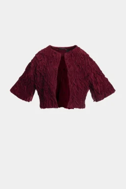Vegan Luxe Suede Texture Embroidered Jacket