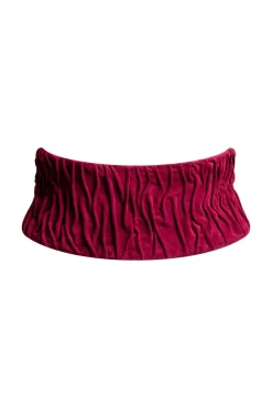 Vegan Luxe Suede Texture Embroidered Obi Belt