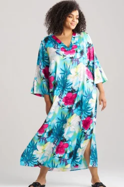 Viva Printed Satin Caftan