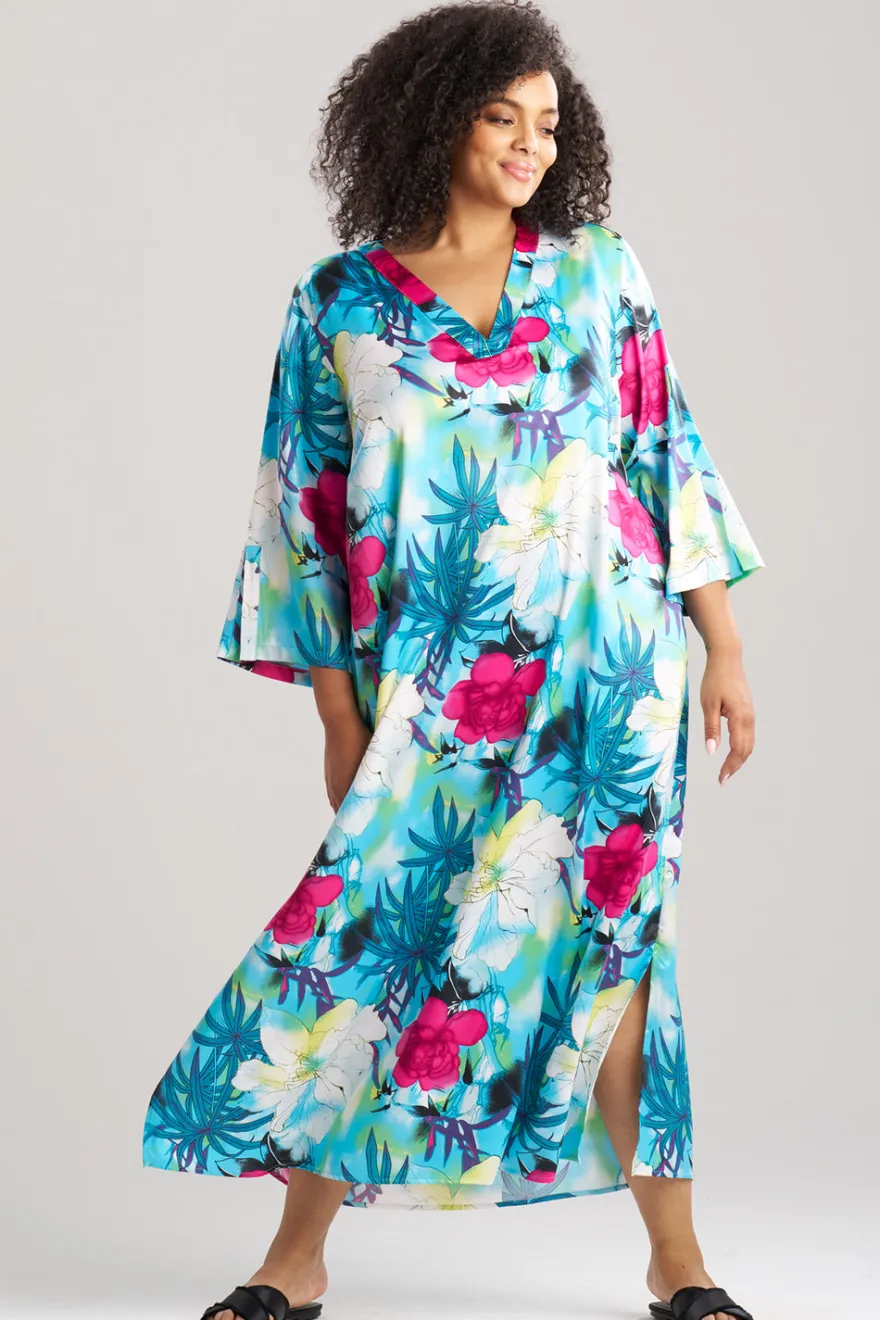 Viva Printed Satin Caftan