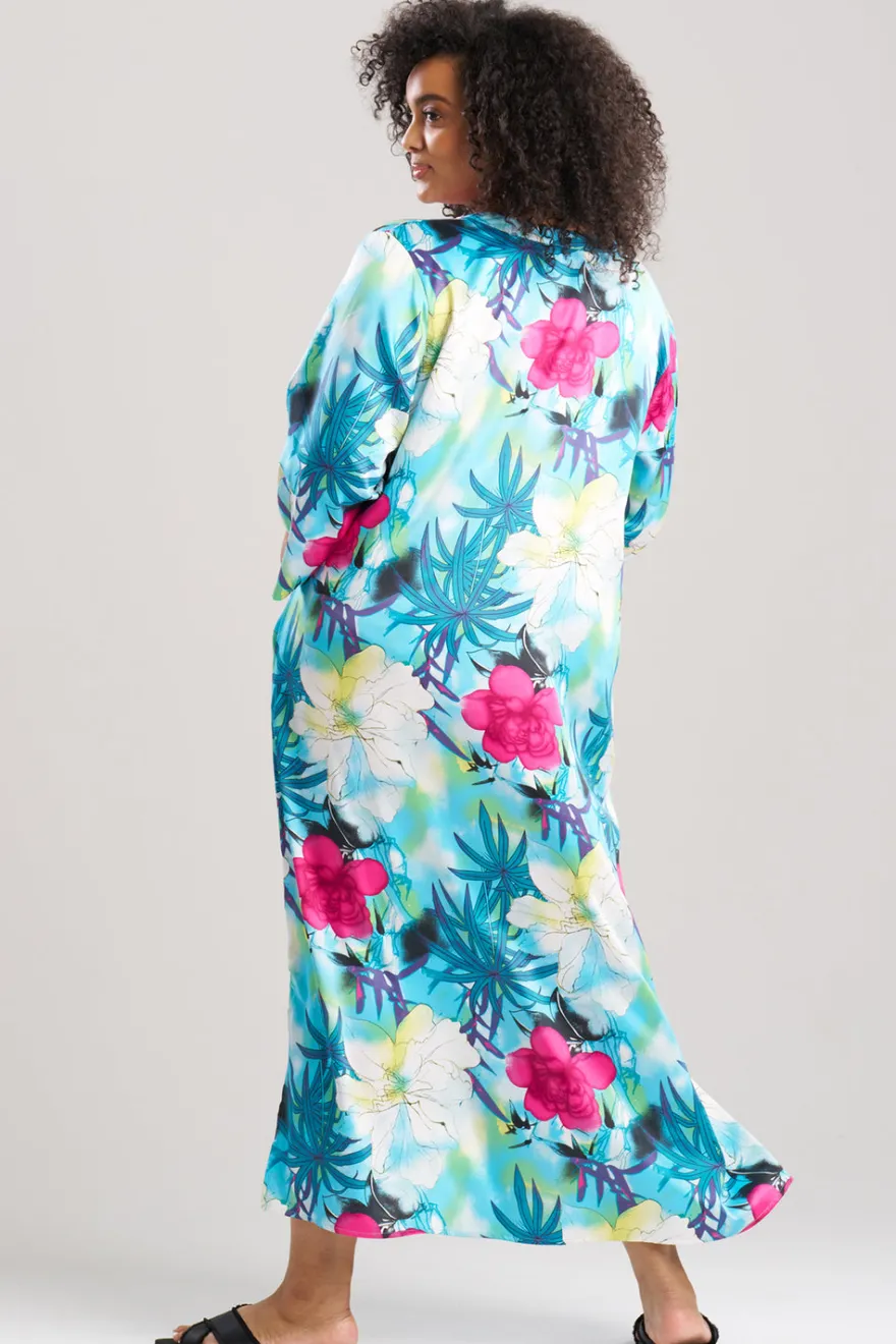 Viva Printed Satin Caftan
