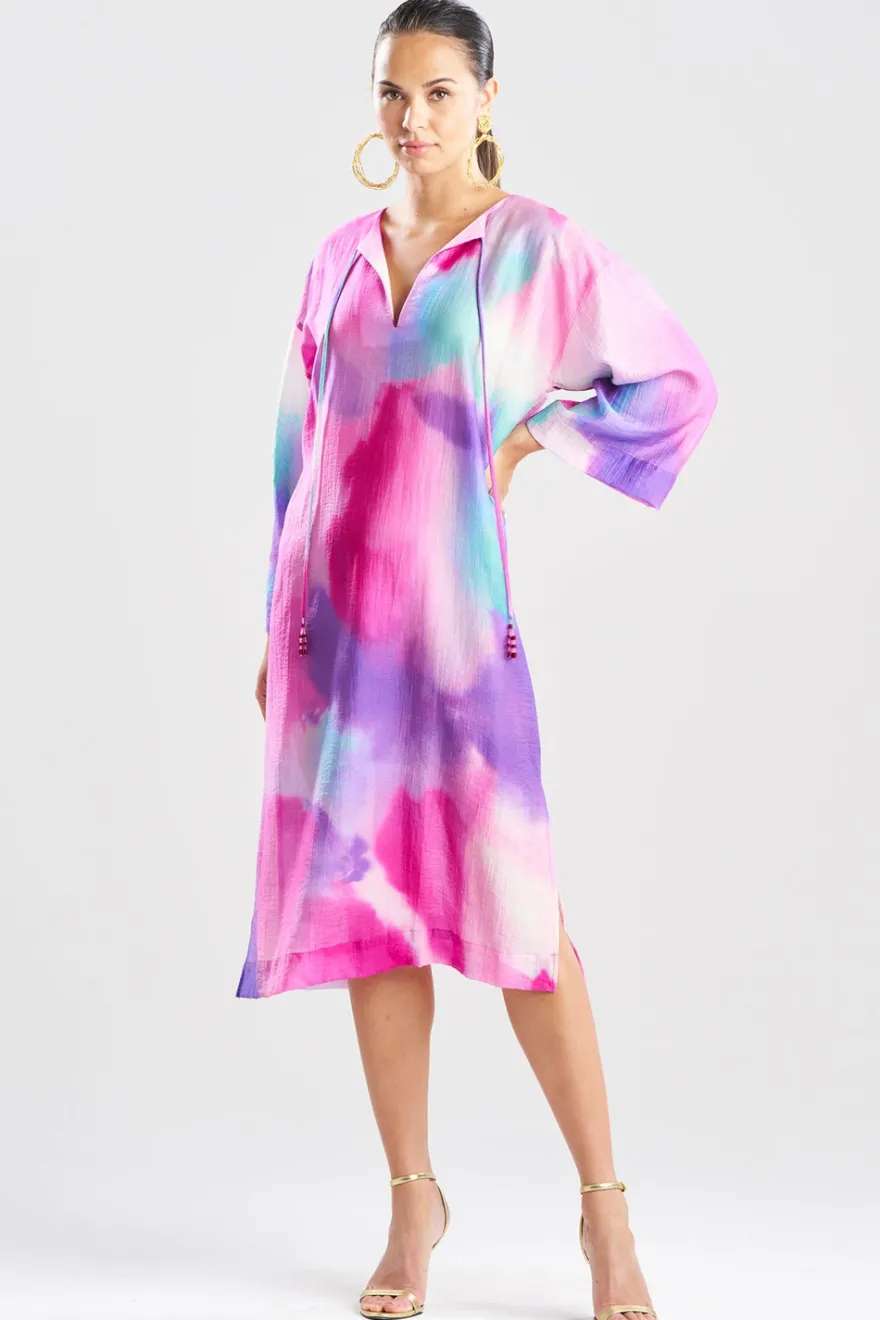 Watercolor Sheer Texture Caftan