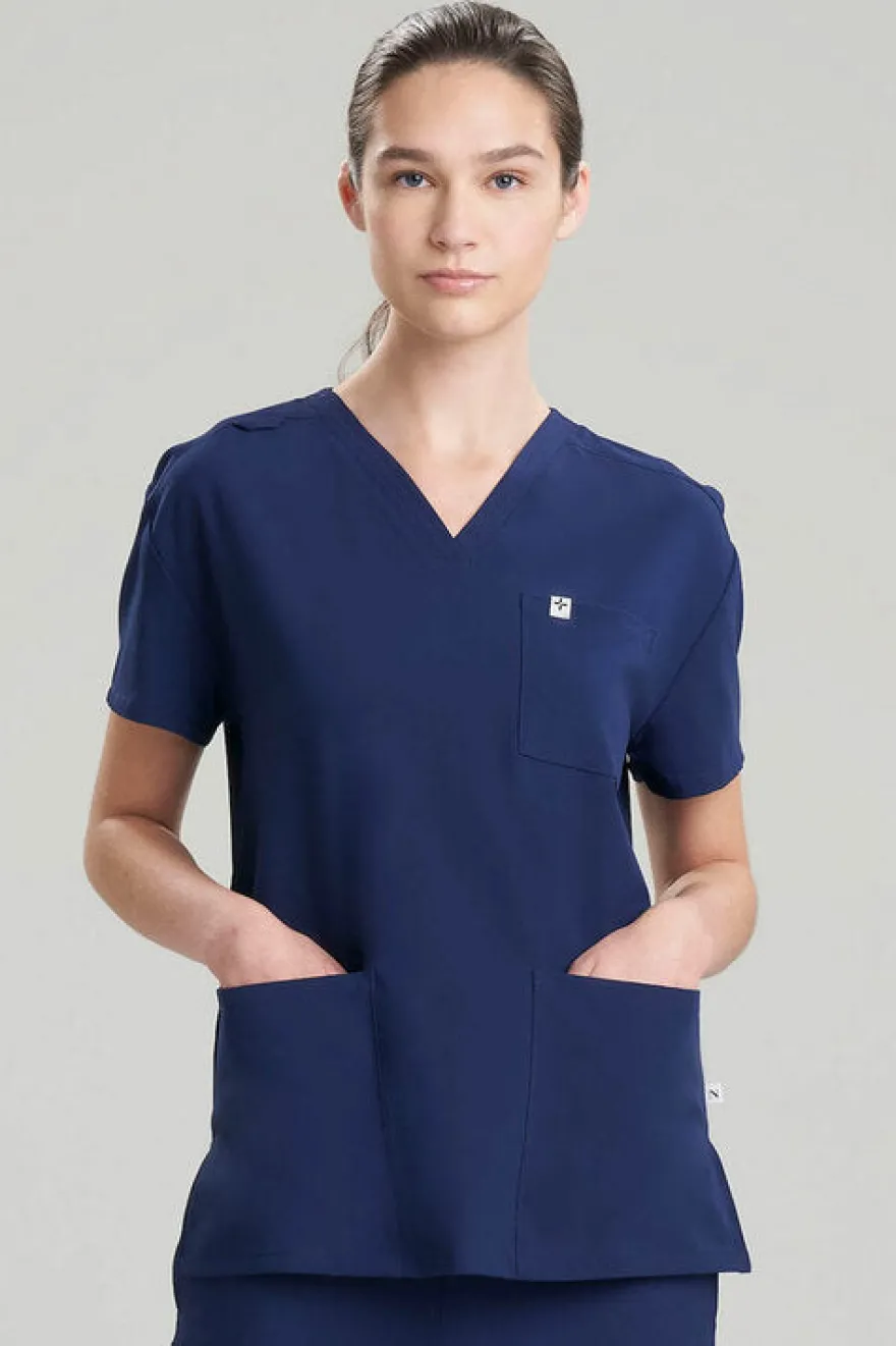 Women's 3-Pocket V-Neck Scrub Top