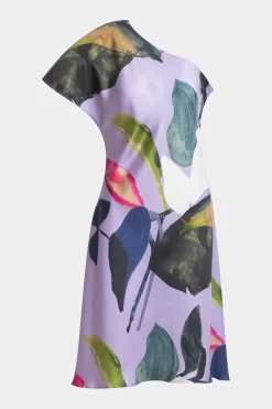 Yoru Silk Twill One Shoulder Dress