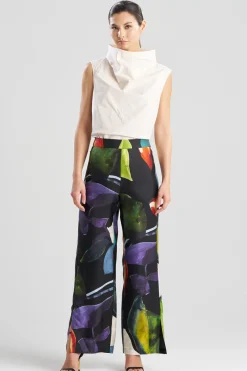 Yoru Silk Twill Wide Pull On Pants