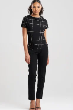 Zia Crepe Knit Asymmetric Drape Top