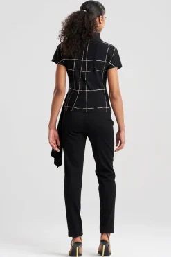 Zia Crepe Knit Cascade Top